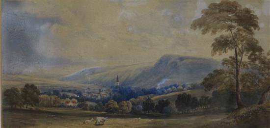 Edwin Earp, watercolour, landscape, 17 x 33cm